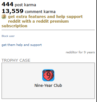 REDDIT ACCOUNT with 14003 karma, Post KARMA 444 and Comment Karma 13559, 9 years 8 months